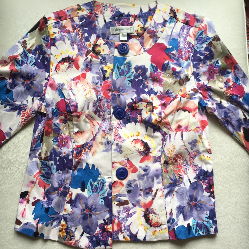 Coldwater Creek PinkPurple Printed Jacket